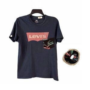 Double Branded Upcycled By Dolly Levi’s Tee & Matching Scrunchie - PTP 21